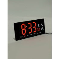 Часы настенные электронные JH3604 крас., 36*15см(дата,темп.,нед.,буд.,220V+2032)