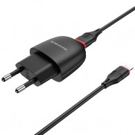 Адаптер сетевой с кабелем USB - lightning 2.1A Borofone BA49A