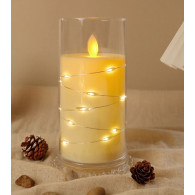 Свеча светодиодная 10см (3*LR44) в колбе с LED подсв.