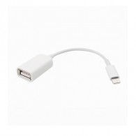 Адаптер OTG USB(гнездо) - lightning Glossar 10см, белый (83895)
