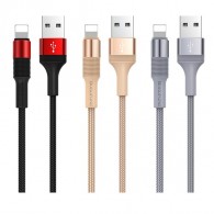 Кабель USB- lightning Borofone BX21 1м 2,4A ткань