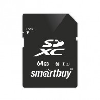Карта памяти SDHC SmartBuy 64Gb Class 10 (SDXC)