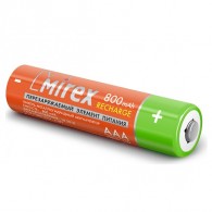 Аккумулятор Mirex R03 800 Ni-Mh BL 2/20 (емкость снижена)