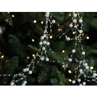 Штора 3*3м LED белая, серебр. проволока, 8 реж.