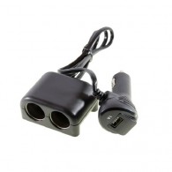 Разветвитель в авто на 2 устройства, USB(1,2А) + напряж.борт.сети Olesson 1641