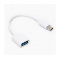 Адаптер OTG USB(гнездо) - Type-C RockBox 10см, белый (125385)