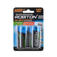 Аккумулятор Robiton R20 5000mAh Ni-Mh BL 2/20 предзаряженный