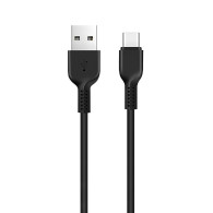Кабель USB - Type-C 3м Hoco X20  2,4А/12W, ПВХ, черный