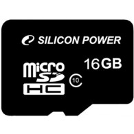 Карта памяти microSDHC Silicon Power 16Gb Class 10 UHS-1 без адаптера