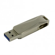 Флэш-диск Netac 32GB USB 3.0 U381 Dual (USB3.0+microUSB) серебристый
