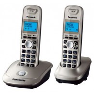 Телефон беспроводной Panasonic KX-TG2512 RUN(2 трубки) платиновый металлик