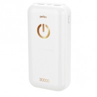 Внешний аккумулятор 30000mAh Perfeo PF_B4301 (in - T,M/out - 2U) белый