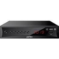 РЕСИВЕР ЦИФРОВОЙ DVB-T2/C Perfeo "Consul" металл, дисплей, б/б, PF_A4413