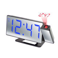 Часы настольные VST-896-5 син.цифры, зеркал., проекция (USB+CR2032 на сохр)