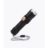 Фонарь аккум.ручной 2W+COB, Zoom (USB) черный, карт. упак. (BL-B35TG)