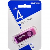 Флэш-диск SmartBuy 4GB USB 2.0 Twist розовый