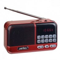 Радиоприемник Perfeo Aspen (USB/FM/акб18650) красный PF_B4058