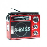 Радиоприемник Waxiba XB-201 (акб/2*R20) красный (20х15х7см)