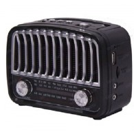 Радиоприемник Haoning HN-290UAT (USB/microSD/акб/фонарь/PowerBank) черный