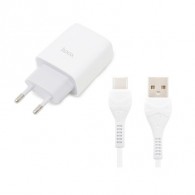 Адаптер сетевой с кабелем USB - Type-C 2.1A Hoco C72A