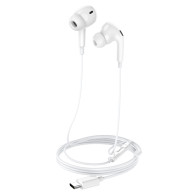 Гарнитура Hoco M101 Pro (вакуумные наушники) разъем Type-C, белая (iP15)