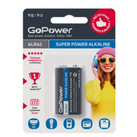 Батарейка GoPower 6LR61 BL 1/10/240
