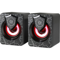 Колонки Defender 2.0 Onyx, 6Вт, USB, LED подсвет., черные 65038
