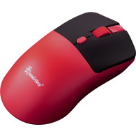 Мышь беспроводная SmartBuy SBM355AGR красно-черная, БЕЗЗВУЧНАЯ (2ААА не комп.)