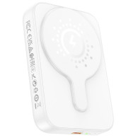 Внешний аккумулятор 10000mAh Hoco J117A (in - T/out - T) беспр.заряд,белый