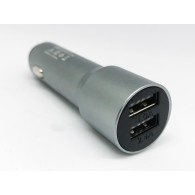 Авто-адаптер 12V->2*USB 2.4A ZR-01 для русских авто, серый/черный