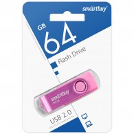 Флэш-диск SmartBuy 64GB USB 2.0 Twist розовый