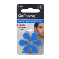 Батарейка GoPower ZA675 BL6/60/600