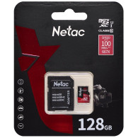 Карта памяти microSDHC Netac 128Gb ExtremePro UHS-1 A1, V30 100MB/s б/адап