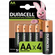 Аккумулятор Duracell R6 2500mAh Ni-Mh BL 4/40 предзаряженный