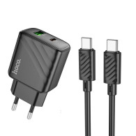 Адаптер сетевой с кабелем Type-C - lightning PD30W + USB QC3.0 Hoco CS23A