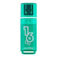 Флэш-диск SmartBuy 16GB USB 2.0 Glossy зеленый (цветная упаковка)