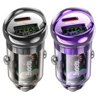 Адаптер автомобильный USB + Type-C 3А QC3.0 18W + PD30W Hoco Z53A