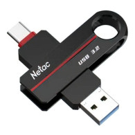 Флэш-диск Netac 128GB USB 3.2 US18 Dual (USB3.0/3.2+Type C) черный