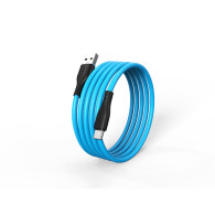 Кабель USB - Type-C 1м SmartBuy S21  3А/18W, силикон, синий, iK-3112-S21bb