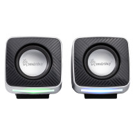 Колонки SmartBuy 2.0 Mini Pro, 6Вт, USB, RGB-подсветка, черные SBA-5550