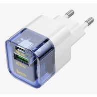 Адаптер сетевой с кабелем Type-C - Type-C PD30W + USB QC3.0 Hoco C131A