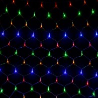 Гирлянда - сетка 320 LED разноцв., 3х2м прозр. шнур