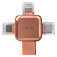 Флэш-диск SmartBuy 256GB USB 3.0/3.1 MC15А MetalQuadApricot(Light+micro+Type-C