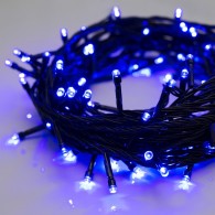 Гирлянда "Нить" 200LED, синяя 9м чер.шнур, 8 реж.