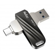 Флэш-диск Netac 32GB USB 3.0 US11 Dual (USB3.0 /Type C) черно-серебрист