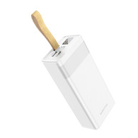 Внешний аккумулятор 30000mAh Borofone BJ18A (in - T,M/out - 2U) дисплей, белый